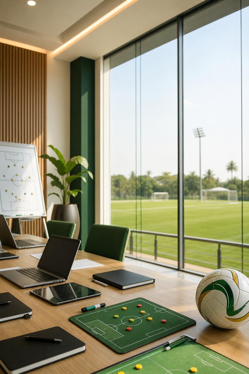 Professional football education workspace